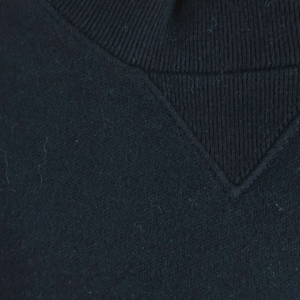 Sacai(サカイ) 25SS Sponge Sweat Pullover アーム異素材切替 クルーネック 長袖スウェット トレーナー ブラック 25-03625M