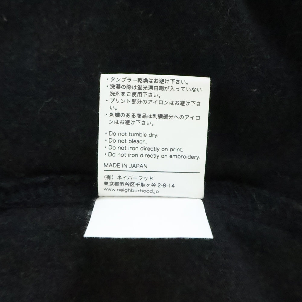 NEIGHBORHOOD(ネイバーフッド) 24SS ×Yohji Yamamoto POUR HOMME COTTON JERSEY S/S TEE ヨウジヤマモト クルーネック 半袖Tシャツ カットソー ブラック HS-T81-286