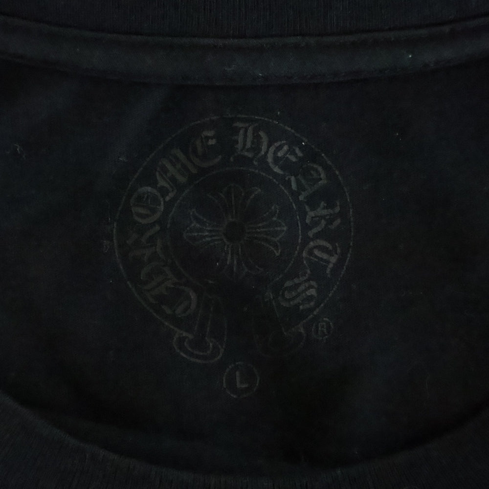 CHROME HEARTS(クロムハーツ) CH T-SHIRT スクロールラベルプリント クルーネック ポケット 半袖Tシャツ カットソー