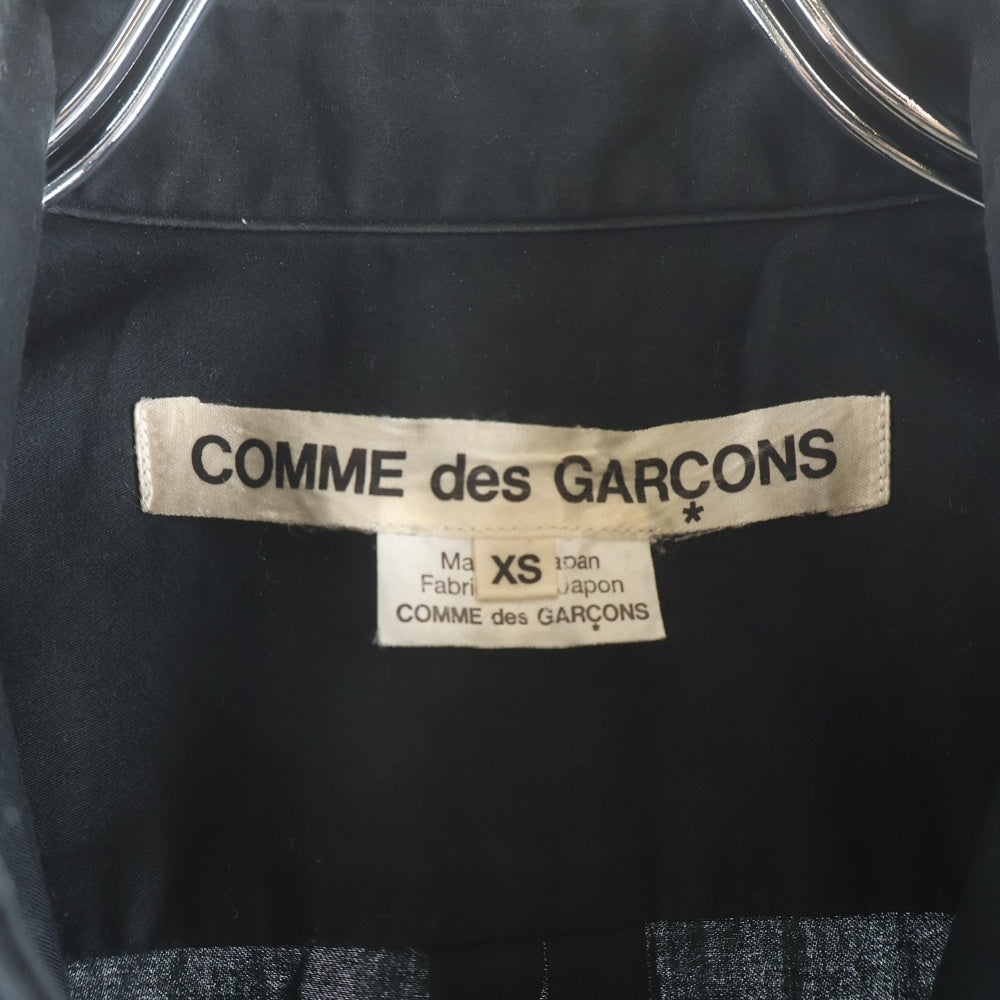 COMME des GARCONS(コムデギャルソン) AD2019 裾フリルデザイン 長袖シャツ ロングスリーブ ブラック GD-B018 レディース