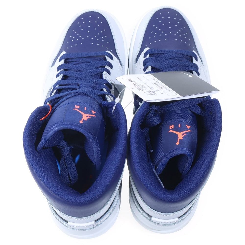 NIKE(ナイキ) AIR JODAN 1 MID Blue Void DQ8426-403 エアジョーダン1 ミッド ブルーボイド ミッドカットスニーカー シューズ ブルー/ホワイト US9/27.0cm