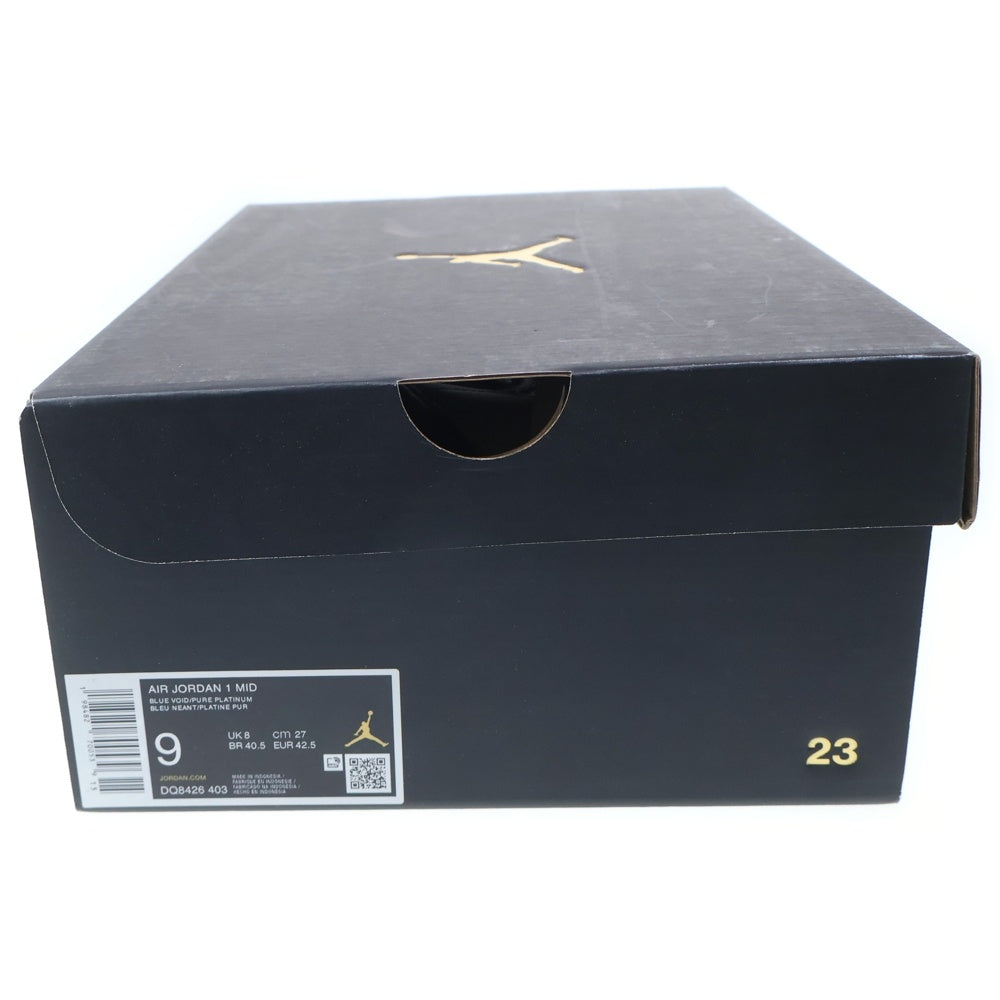 NIKE(ナイキ) AIR JODAN 1 MID Blue Void DQ8426-403 エアジョーダン1 ミッド ブルーボイド ミッドカットスニーカー シューズ ブルー/ホワイト US9/27.0cm