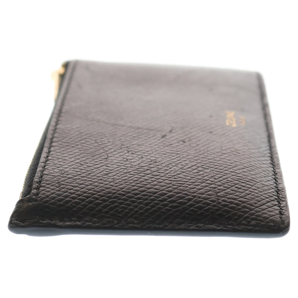 CELINE(セリーヌ) Unlock Your Fantasies ロゴ刻印 レザー カードホルダー コインケース ブラック/ゴールド 10B683BSG レディース