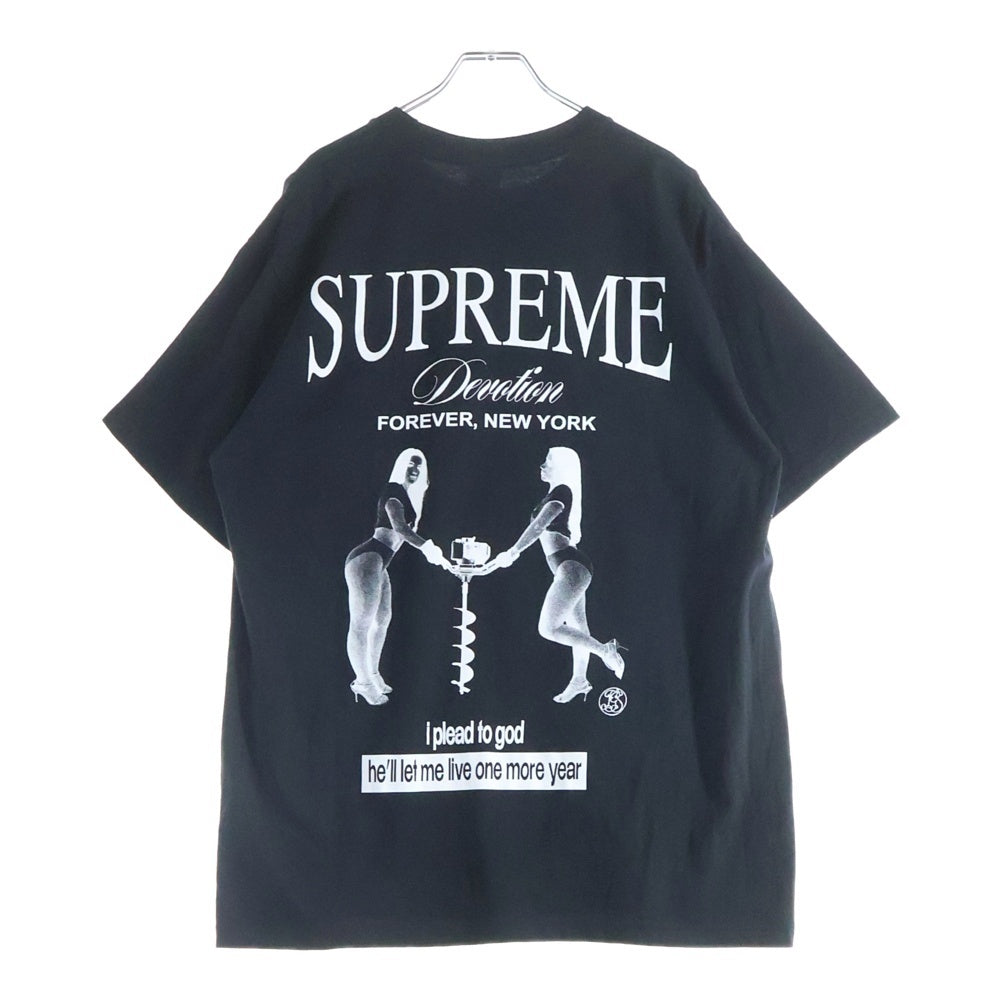 SUPREME(シュプリーム) 25AW DEVOTION TEE ディヴォーション プリント クルーネック半袖Tシャツ ブラック