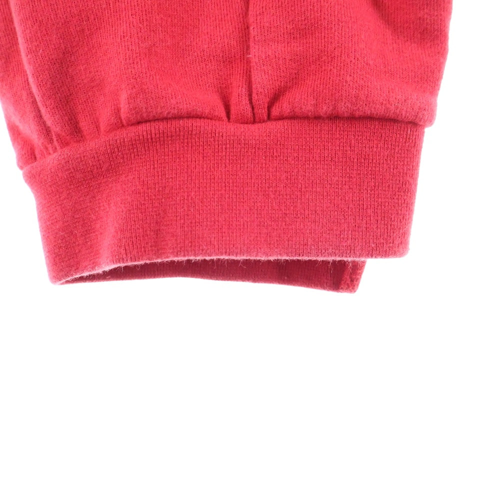 VETEMENTS(ヴェトモン) 17AW カットアウト 再構築 ロゴ刺繍 スウェットパンツ レッド MAH18PA28