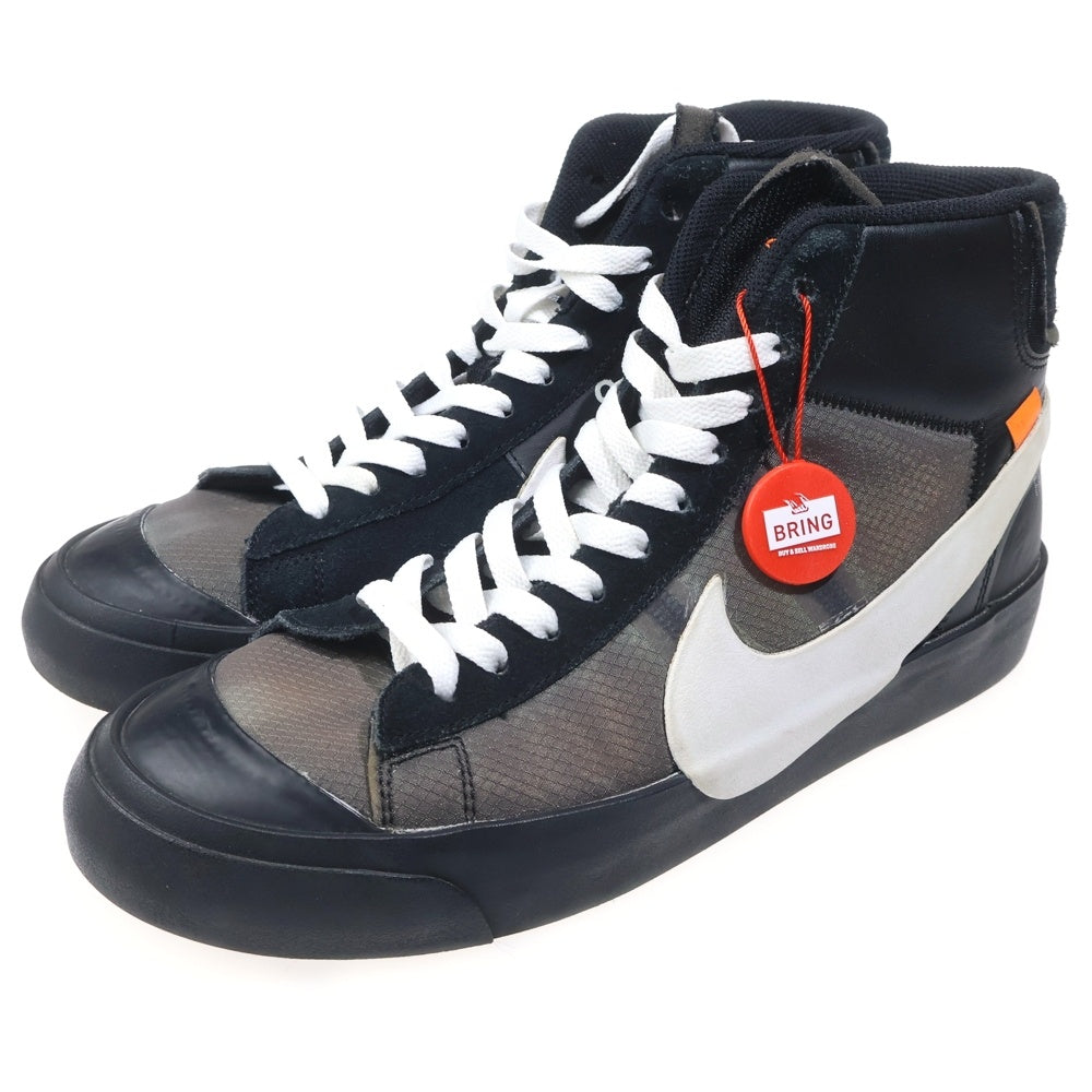NIKE(ナイキ) ×OFF-WHITE BLAZER STUDIO MID GRIM REAPER オフホワイト ブレーザースタジオ ミッドグリムリーパー ミッドカットスニーカー ブラック US8.5/26.5cm AA3832-001