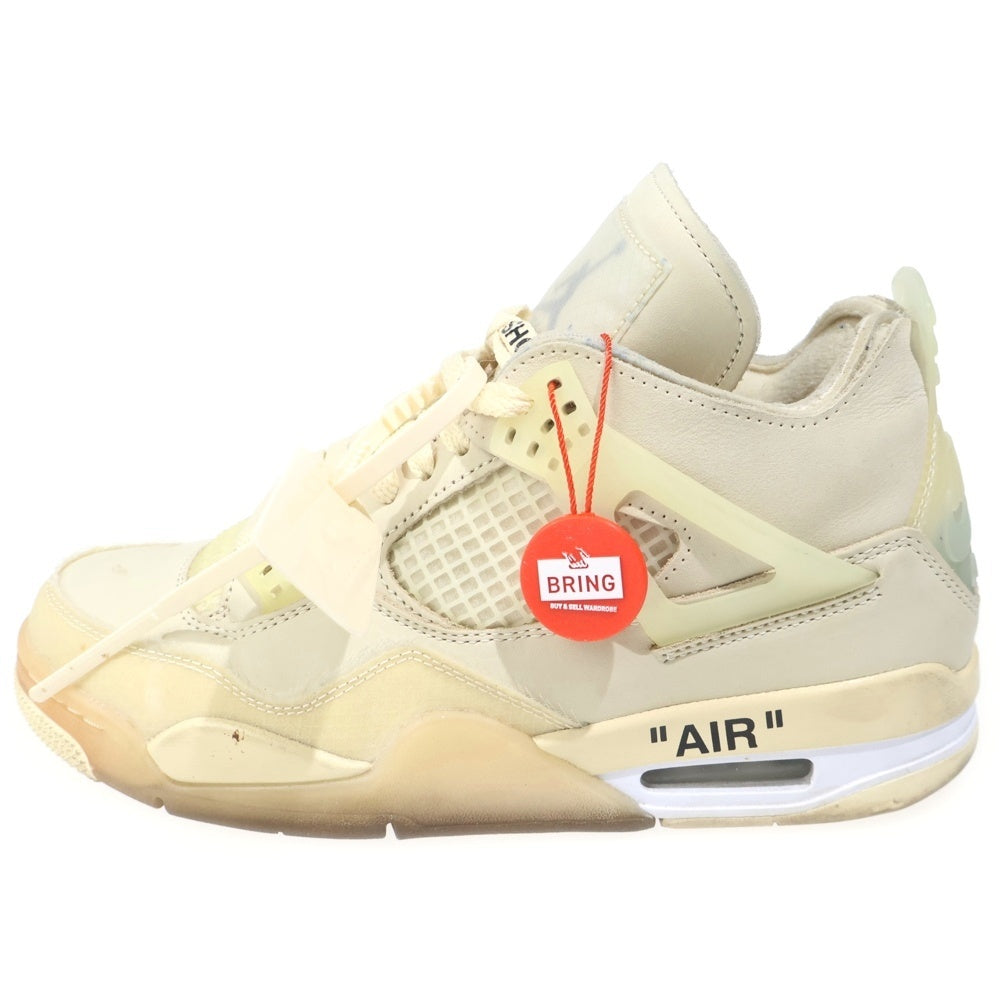 NIKE(ナイキ) ×OFF-WHITE WMNS AIR JORDAN 4 SP SAIL オフホワイト ウィメンズ エアジョーダン4 SP スニーカー セイル アイボリー US8.5/25.5cm CV9388-100