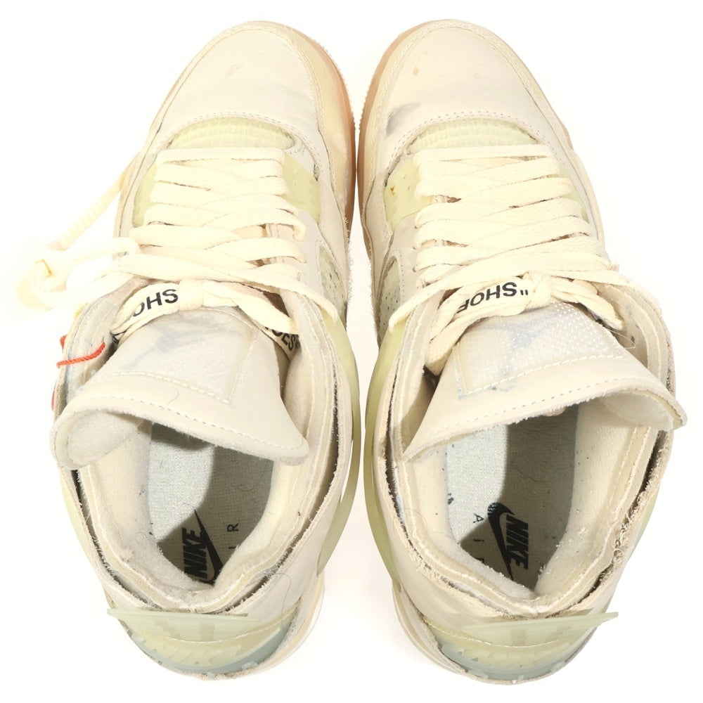 NIKE(ナイキ) ×OFF-WHITE WMNS AIR JORDAN 4 SP SAIL オフホワイト ウィメンズ エアジョーダン4 SP スニーカー セイル アイボリー US8.5/25.5cm CV9388-100