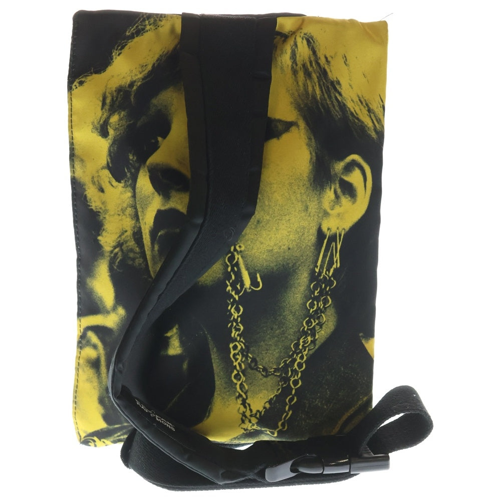 RAF SIMONS(ラフシモンズ) ×EASTPAK Poster Waistbag イーストパック ポスターウエストバッグ ブラック/イエロー EK39E02Z