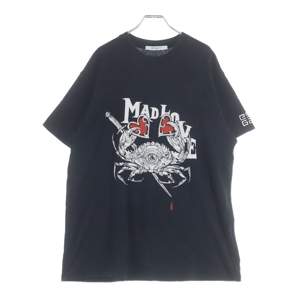 GIVENCHY(ジバンシィ) Mad Love Print T-Shirt マッドラブ フロントプリント半袖Tシャツ カットソー ブラック BM70JN3Y3D