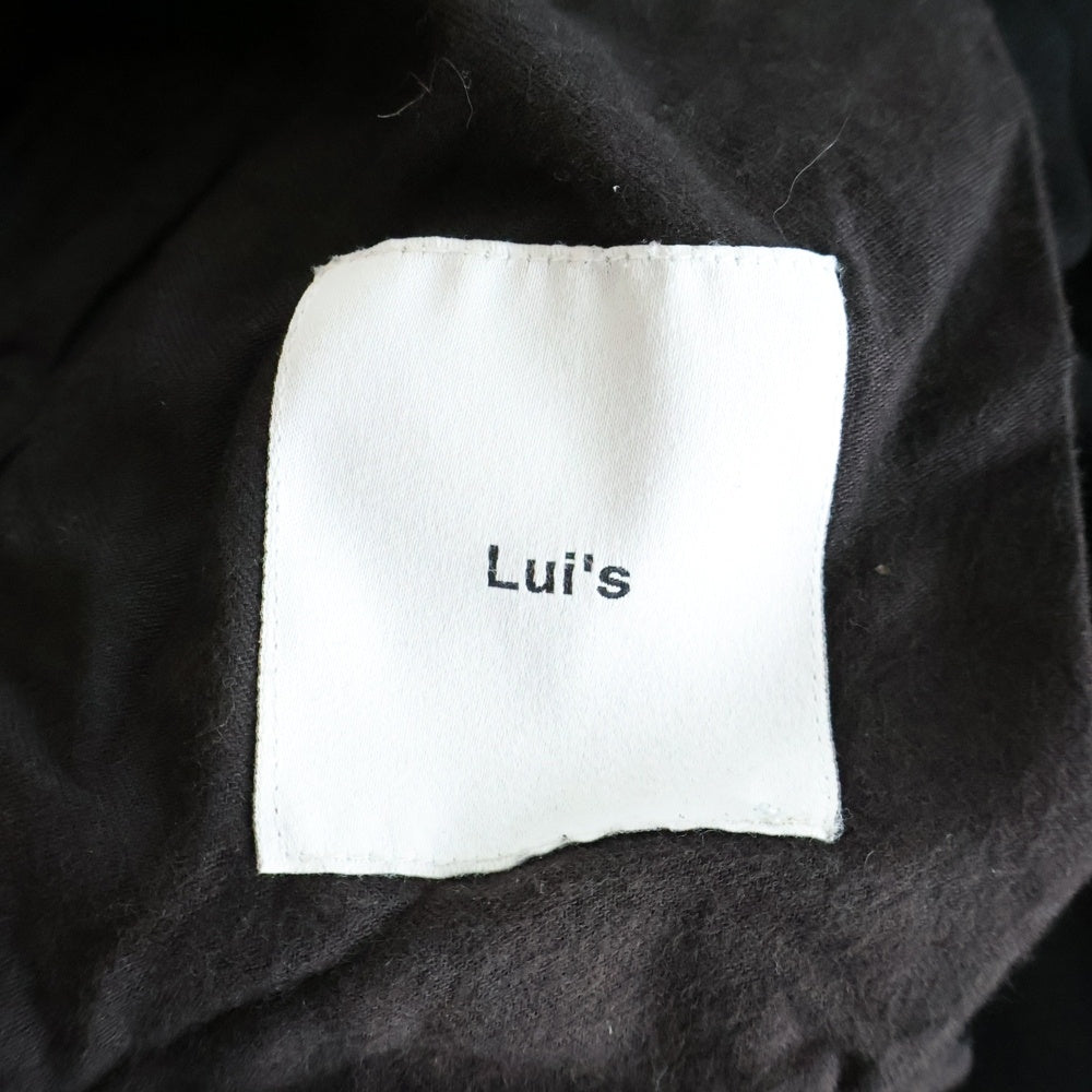 Lui's(ルイス) ジップアップ ブーツカットフレアパンツ スラックス ブラック LUZ2021102A0003