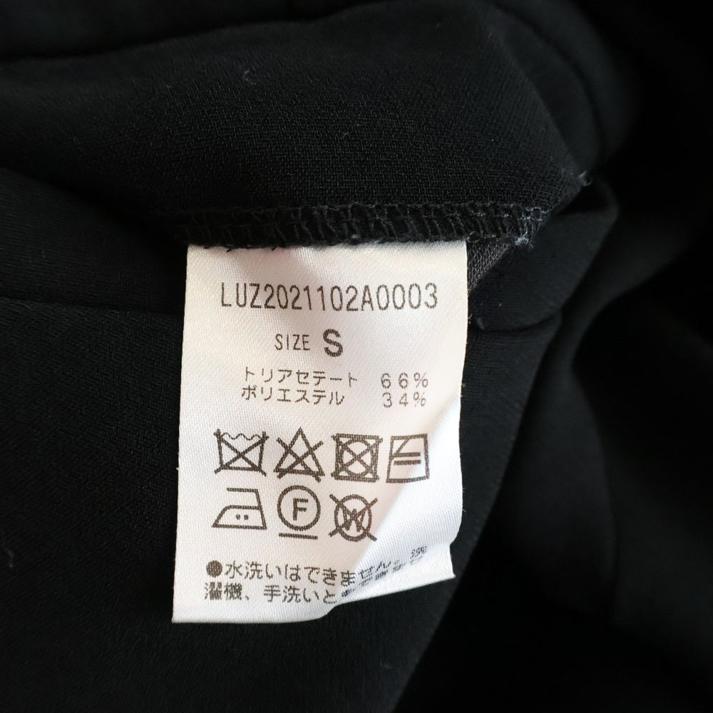 Lui's(ルイス) ジップアップ ブーツカットフレアパンツ スラックス ブラック LUZ2021102A0003