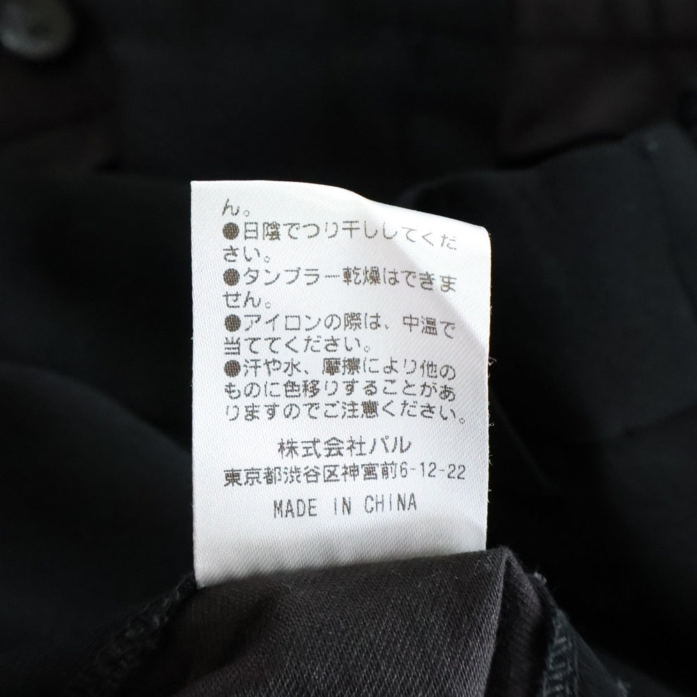 Lui's(ルイス) ジップアップ ブーツカットフレアパンツ スラックス ブラック LUZ2021102A0003