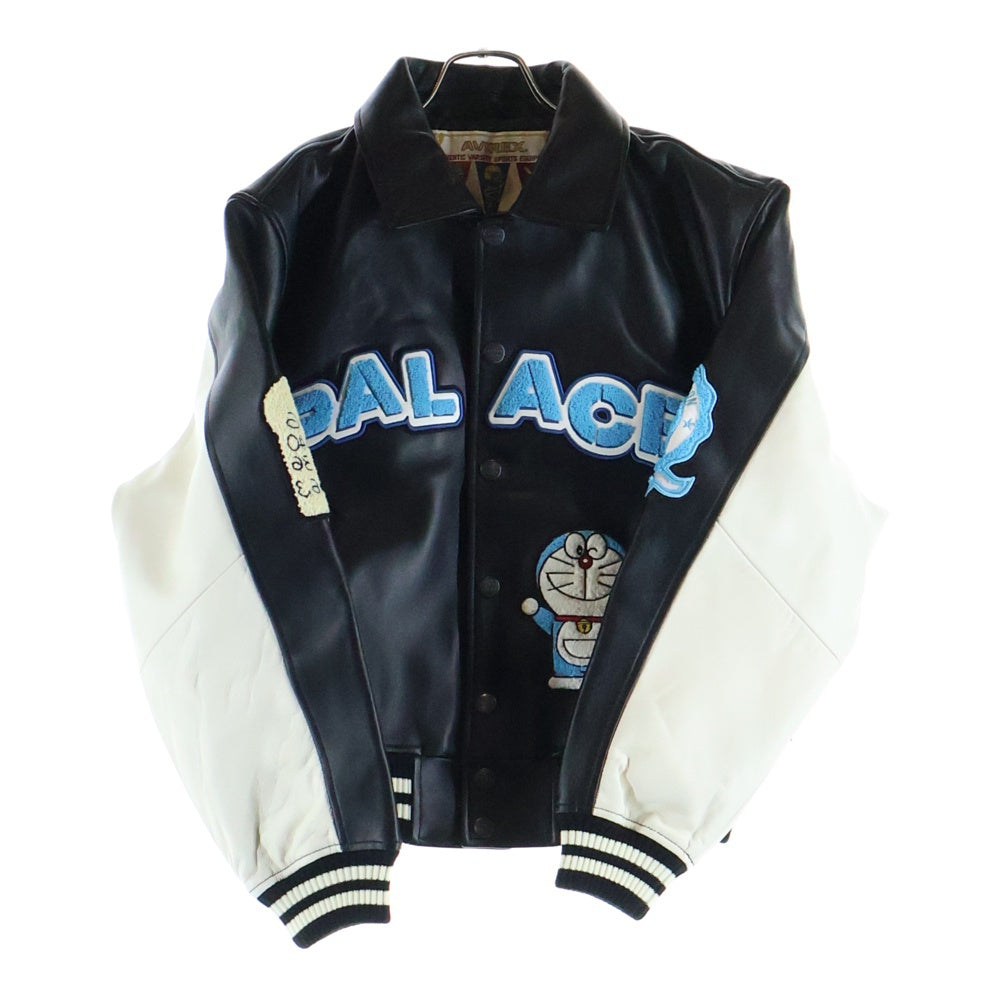 Palace Skateboards(パレススケートボーズ) 25AW DORAEMON AVIREX JACKET ドラえもん アビレックス レザー レーシングジャケット ブラック