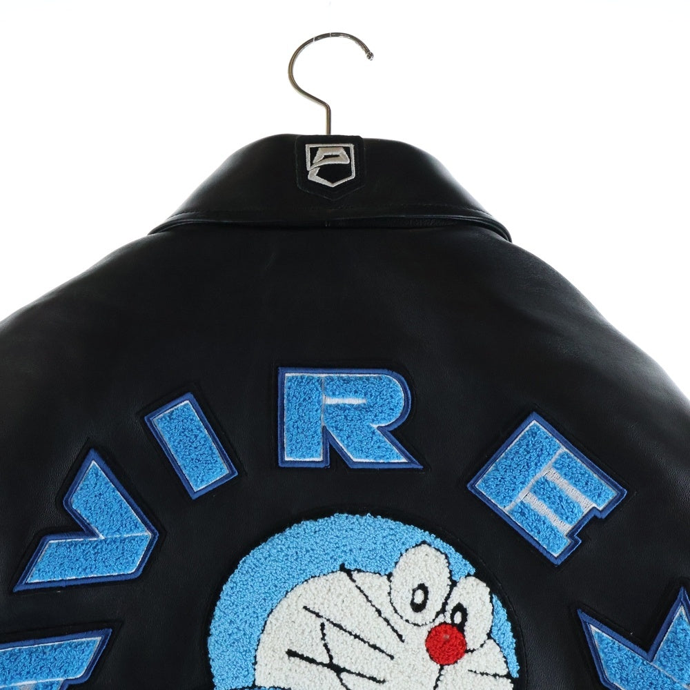 Palace Skateboards(パレススケートボーズ) 25AW DORAEMON AVIREX JACKET ドラえもん アビレックス レザー レーシングジャケット ブラック