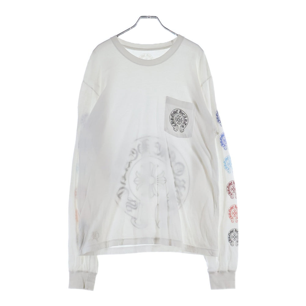 CHROME HEARTS(クロムハーツ) MULTI COLOR HORSE SHOE マルチカラーホースシュー 長袖Tシャツ カットソー ホワイト