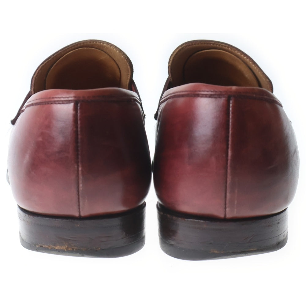 Crockett&Jones(クロケットアンドジョーンズ) BRAMWELL 5468 コインローファー レザーシューズ バーガンディ