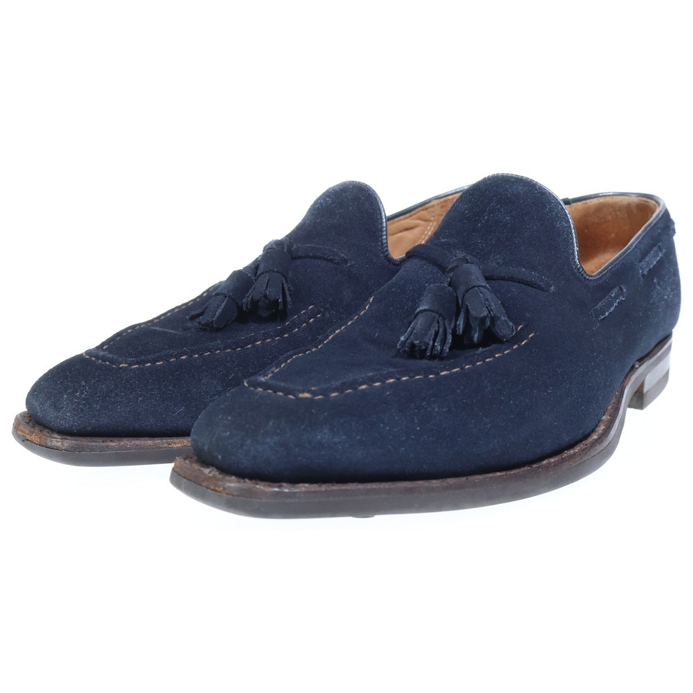 Crockett&Jones(クロケットアンドジョーンズ) WITNEY 2 6031 スウェード タッセルローファー シューズ ネイビー