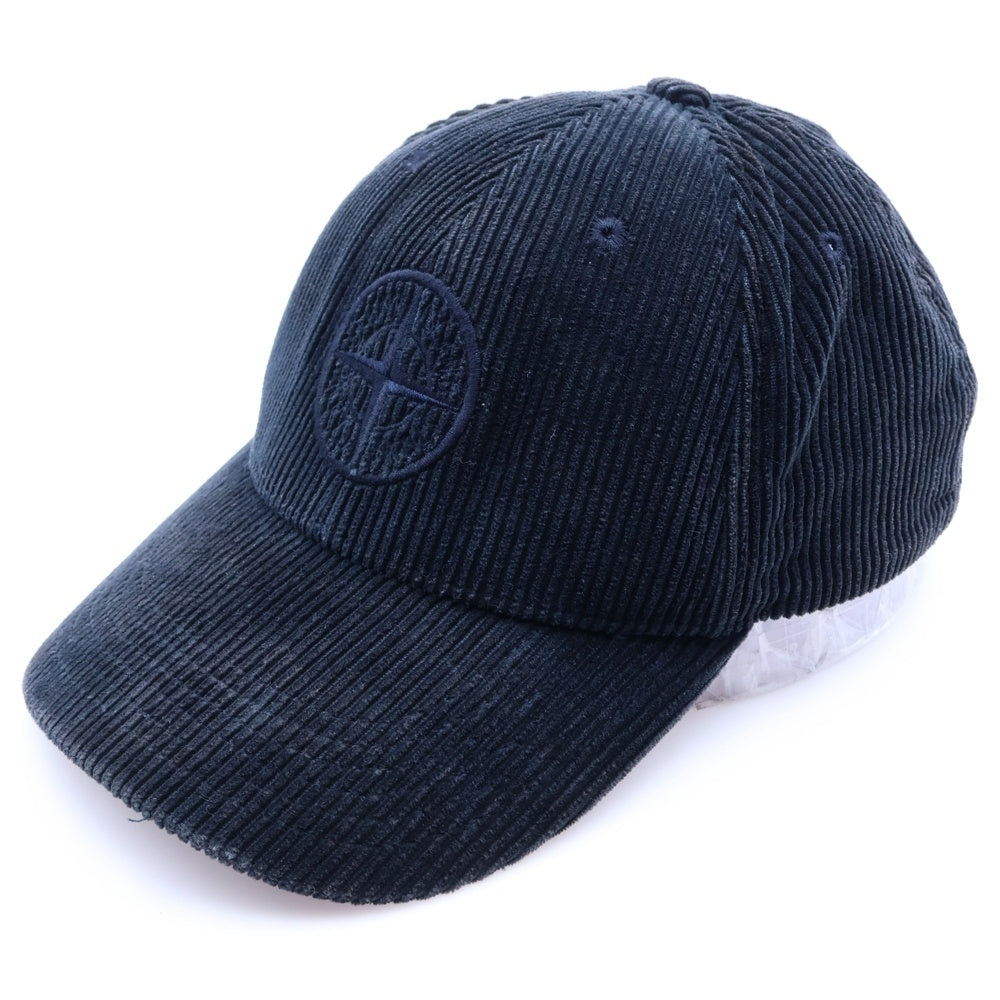 STONE ISLAND(ストーンアイランド) 24AW コーデュロイ ベースボールキャップ ブラック 811599662