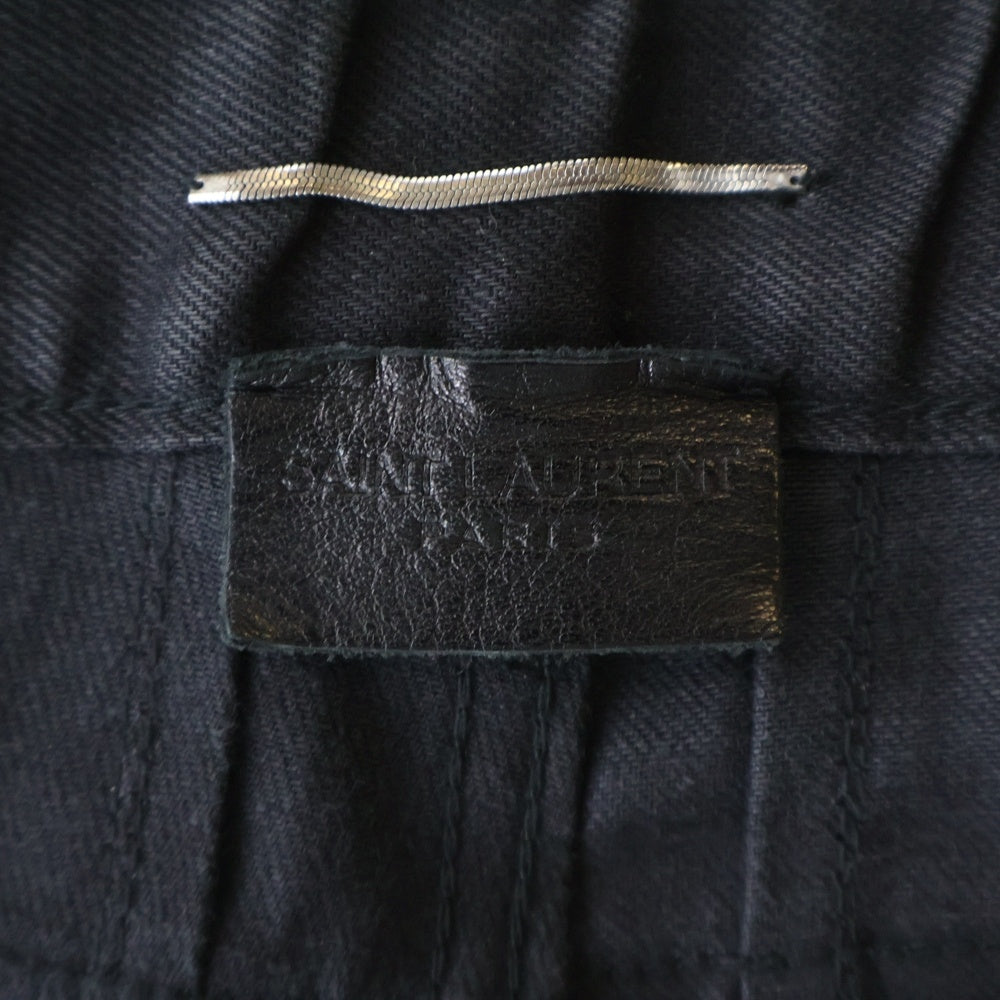 SAINT LAURENT PARIS(サンローランパリ) 15AW デストロイクラッシュスキニーデニムパンツ ダメージ加工 391659 Y8691 ブラック