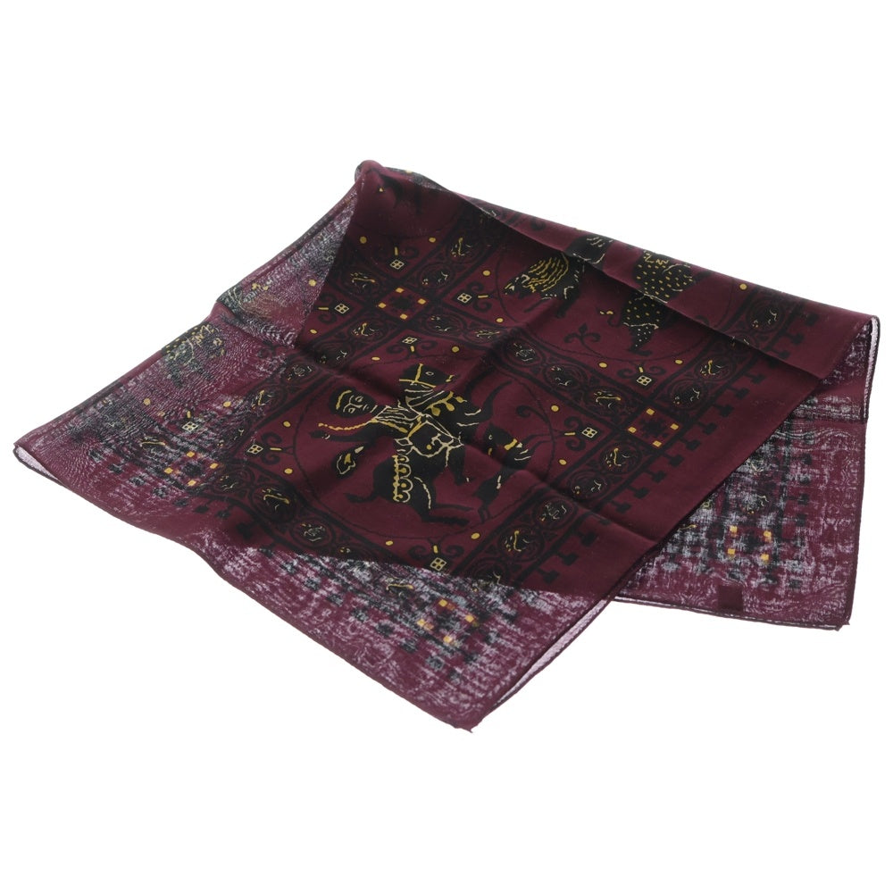 ANATOMICA(アナトミカ) SQUARE SCARF MOSAIC ANIMALS シルク混 スクエアスカーフ モザイクアニマル パープル レディース