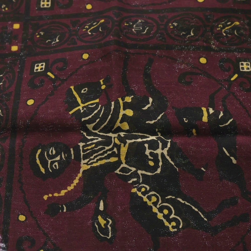 ANATOMICA(アナトミカ) SQUARE SCARF MOSAIC ANIMALS シルク混 スクエアスカーフ モザイクアニマル パープル レディース