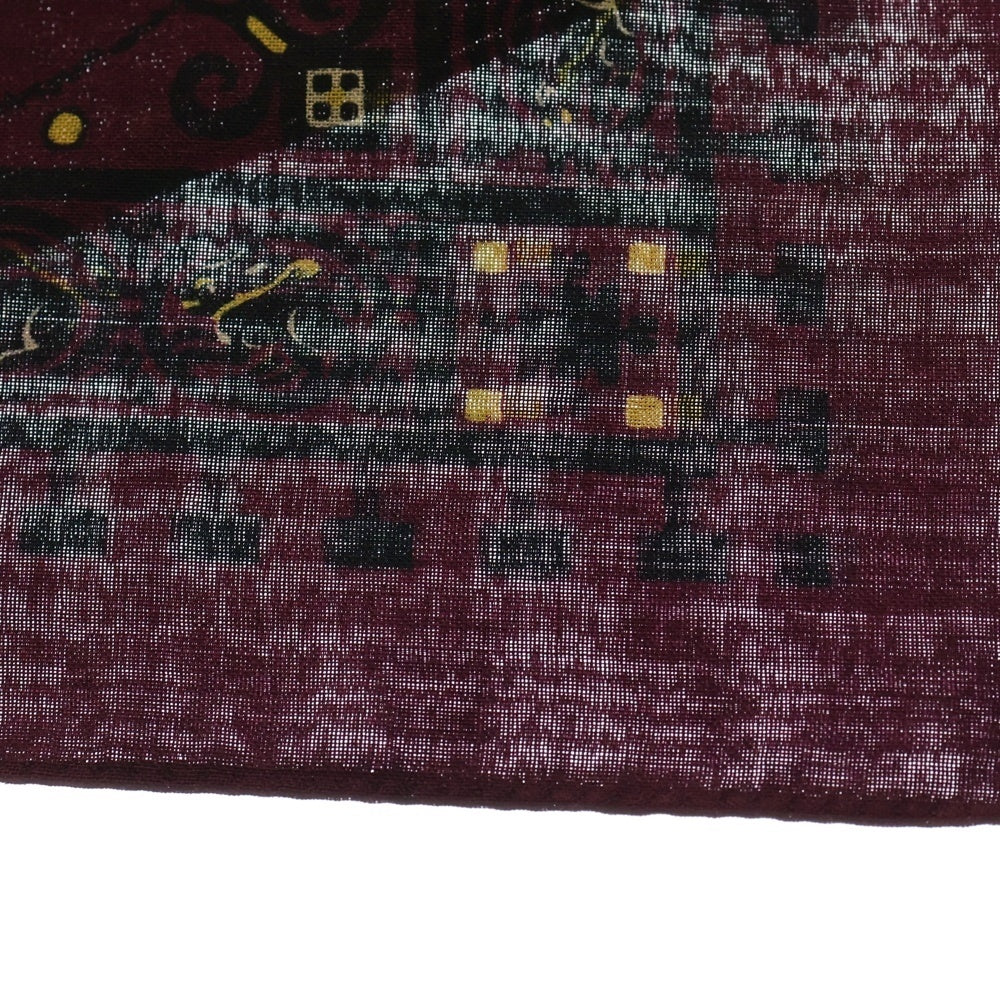 ANATOMICA(アナトミカ) SQUARE SCARF MOSAIC ANIMALS シルク混 スクエアスカーフ モザイクアニマル パープル レディース