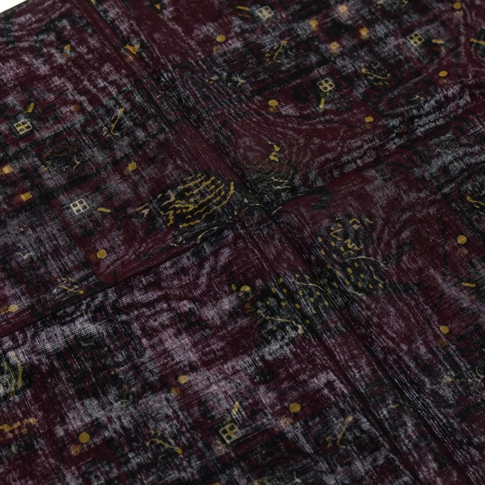 ANATOMICA(アナトミカ) SQUARE SCARF MOSAIC ANIMALS シルク混 スクエアスカーフ モザイクアニマル パープル レディース