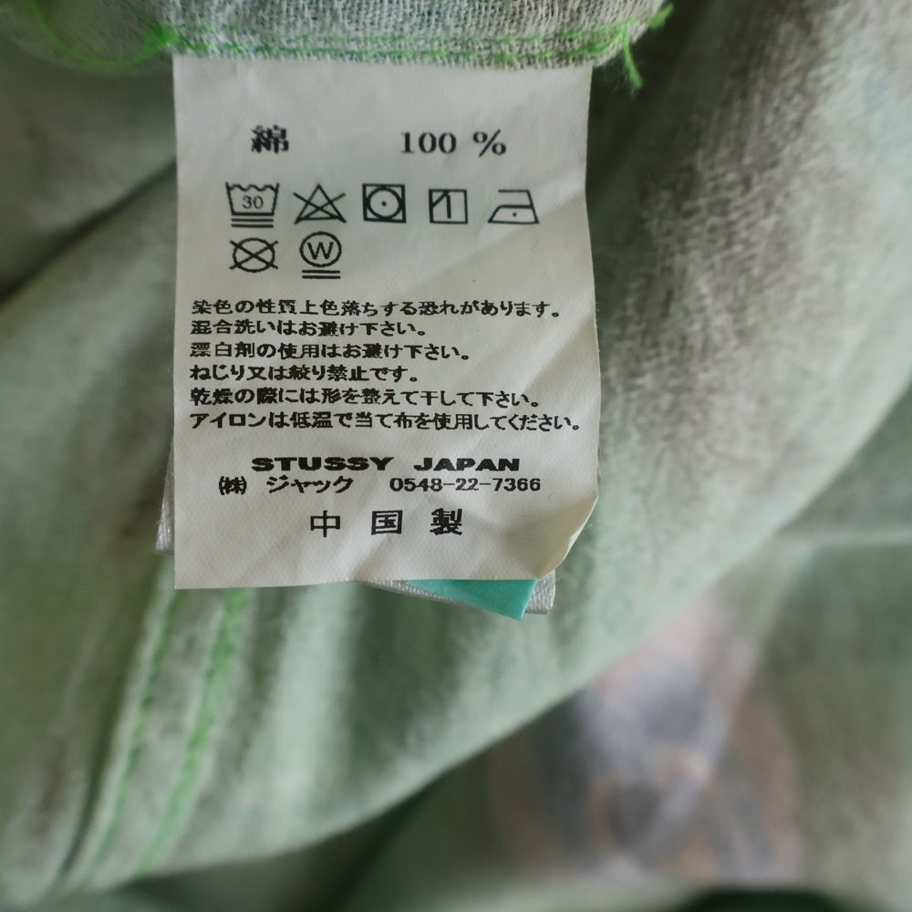 STUSSY(ステューシー) Short Sleeve Peacock Shirt 1110043 孔雀プリント 半袖シャツ グリーン