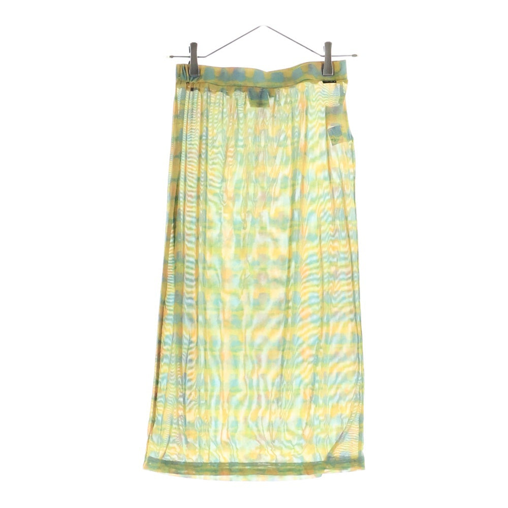 STUSSY(ステューシー) メッシュ ナロースカート イエロー/グリーン レディース