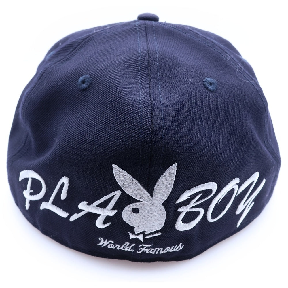 SUPREME(シュプリーム) 17SS ×NEW ERA×PLAYBOY Box Logo Cap ボックスロゴ バック刺繍 キャップ 帽子 ネイビー