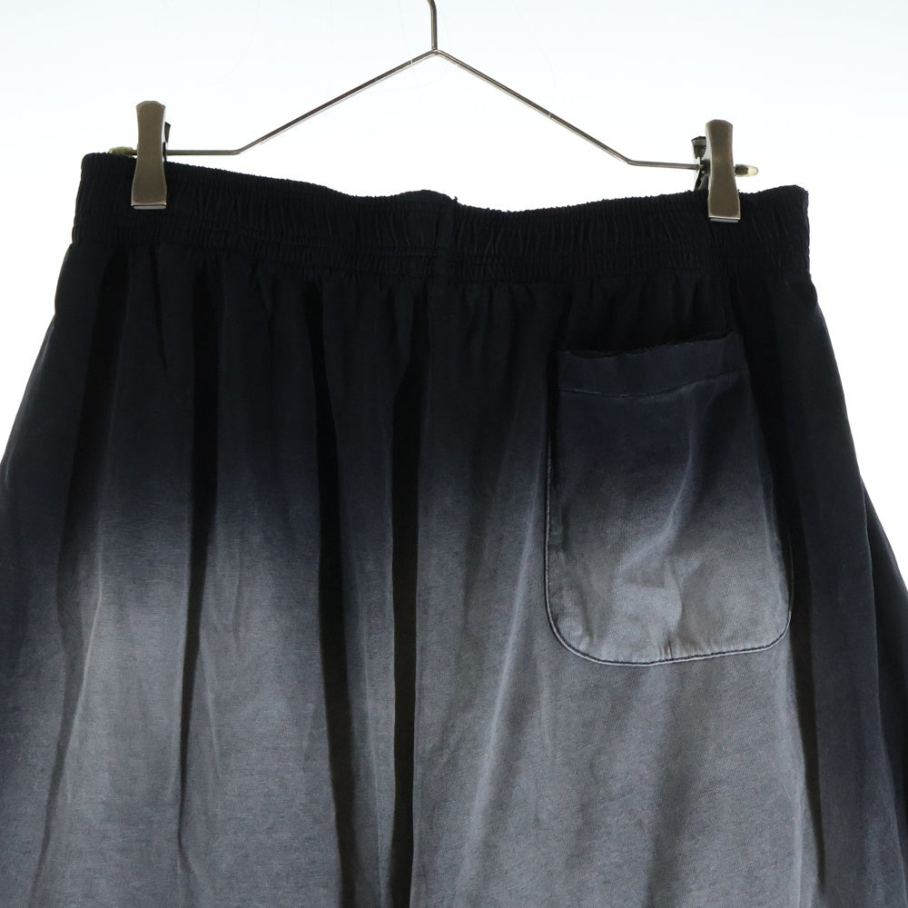 VETEMENTS(ヴェトモン) Double Jersey Sweatpantsウォッシュド ダメージ 加工 オーバーサイズ ロング ワイド トラック パンツ ブラック UE63SP110B