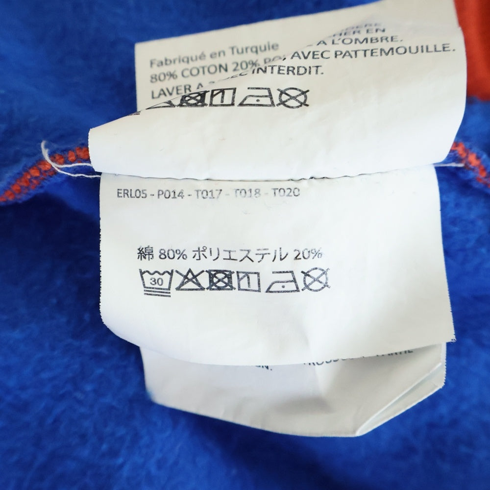 NO BRAND(ノーブランド) ERL イーアールエル フロント切替 プルオーバーパーカー ブルー/オレンジ ERL05-P014-T017-T018-T020