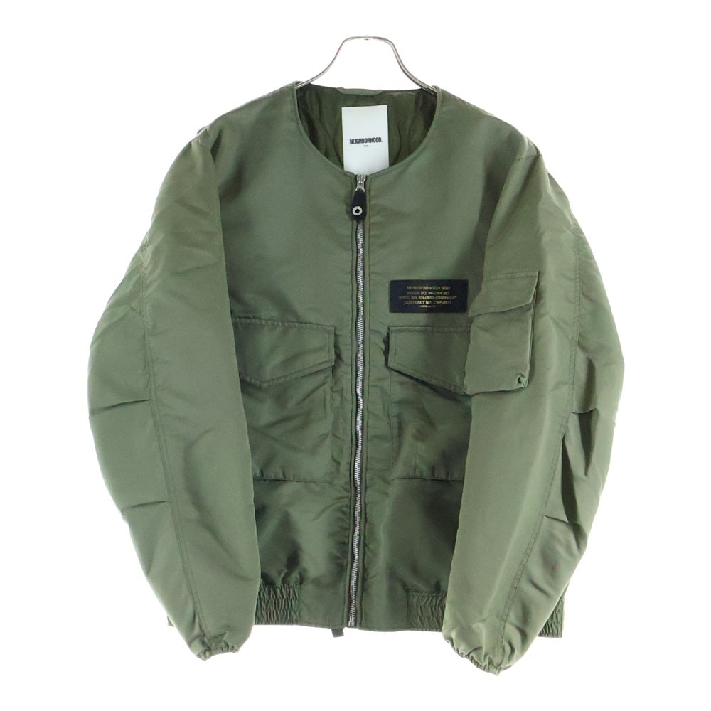 NEIGHBORHOOD(ネイバーフッド) 20SS WEP.MOD/N-JKT 201TSNH-JKM06 ノーカラーミリタリージャケット カーキ