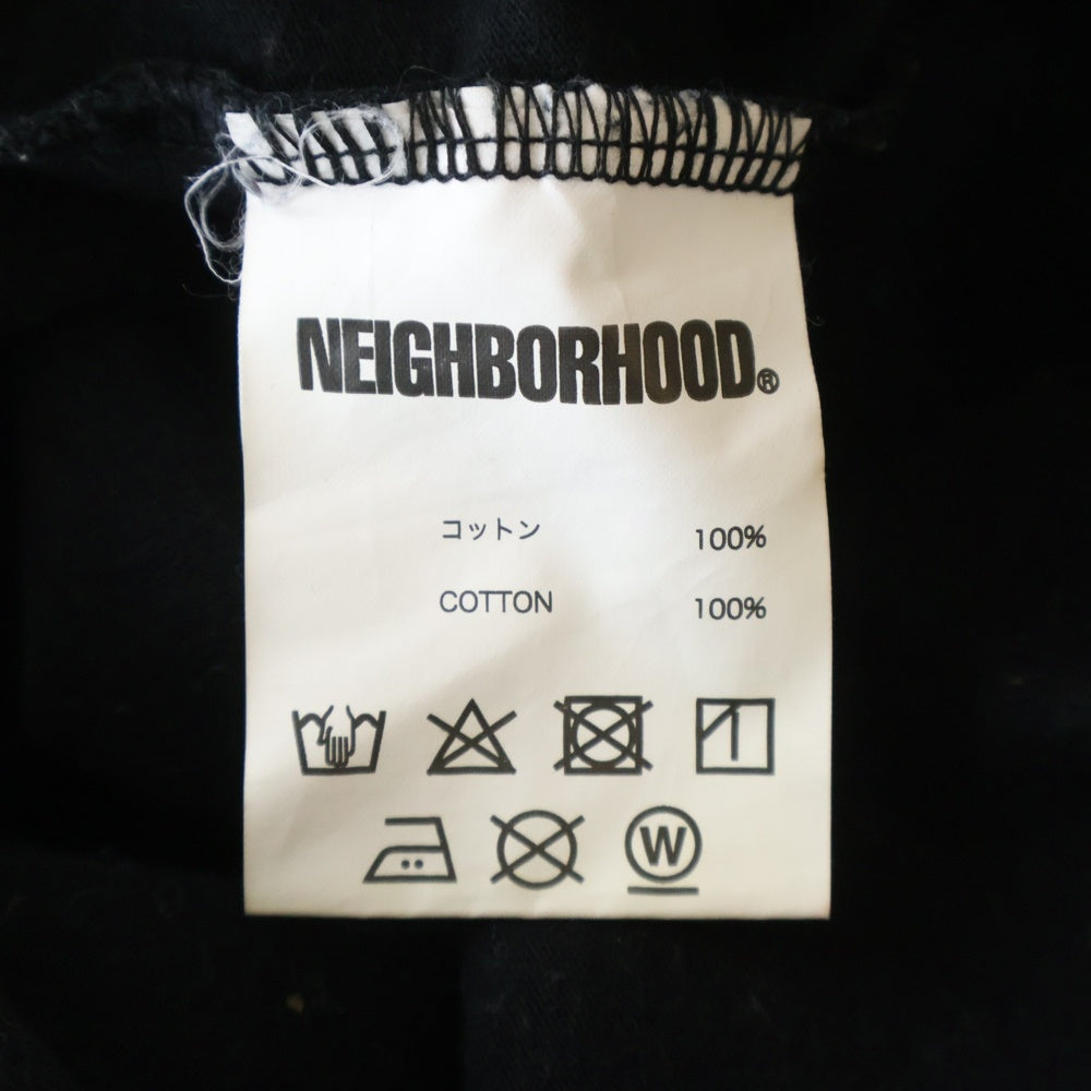 NEIGHBORHOOD(ネイバーフッド) フロントプリント 長袖Tシャツ ロングスリーブカットソー ブラック