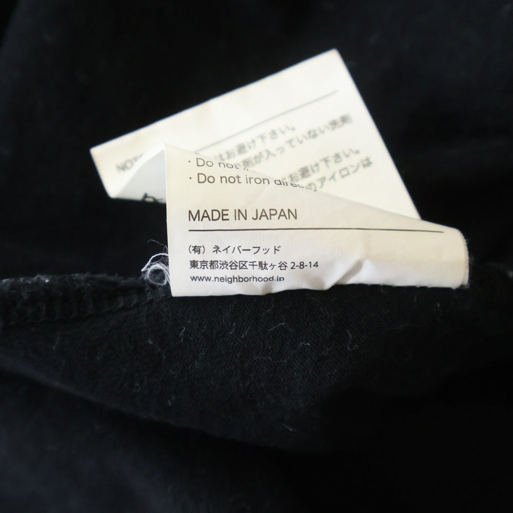 NEIGHBORHOOD(ネイバーフッド) フロントプリント 長袖Tシャツ ロングスリーブカットソー ブラック