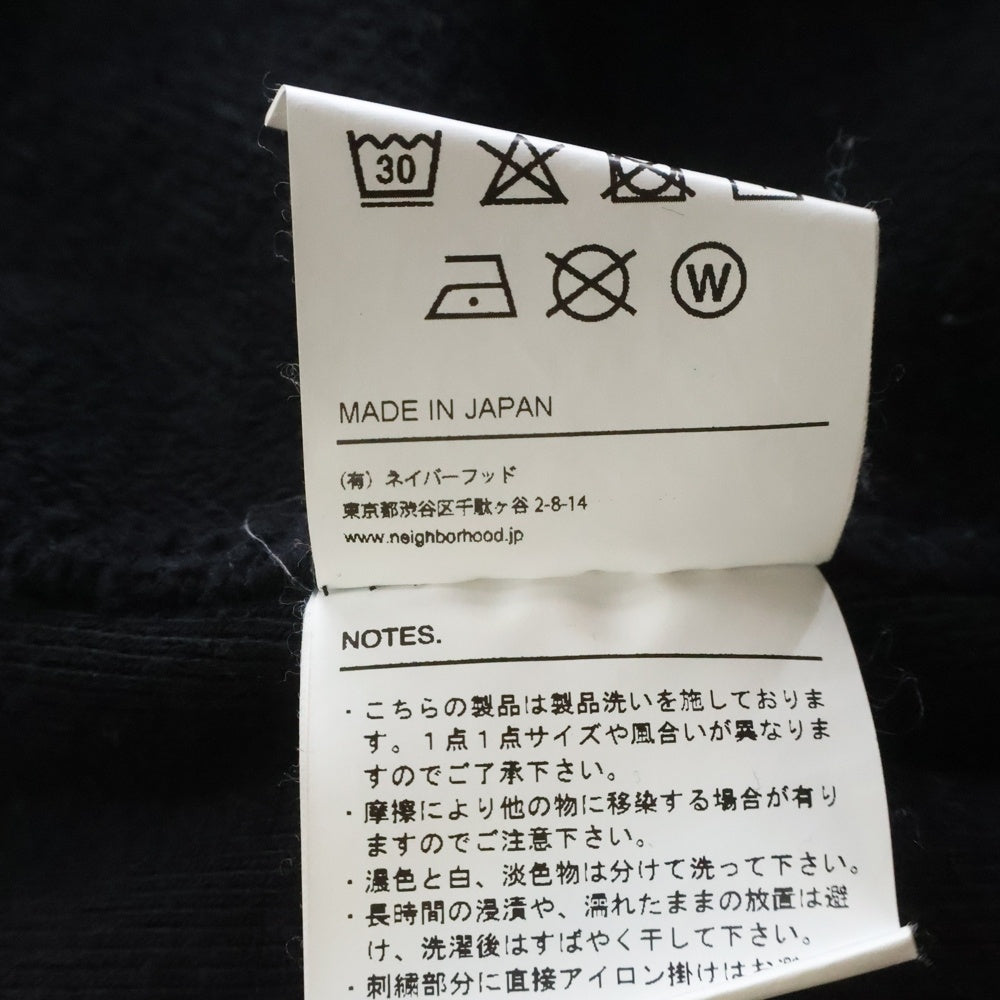 NEIGHBORHOOD(ネイバーフッド) 21SS JERSEY C-CREW LS 211FPNH-CSM03 ロゴ刺繍 クルーネックスウェットトレーナー ブラック