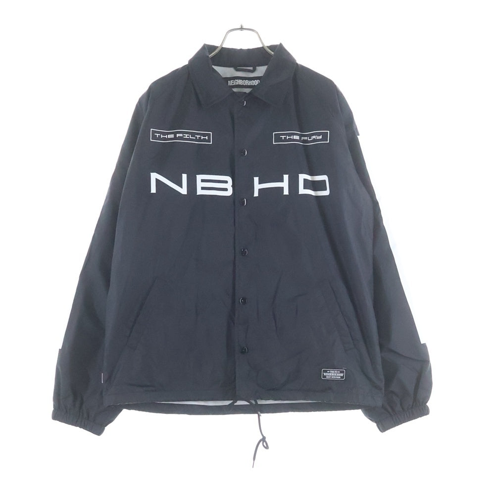 NEIGHBORHOOD(ネイバーフッド) 19AW ロゴプリント コーチジャケット 192TSNH-JKM09 ブラック