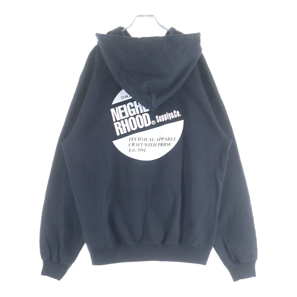 NEIGHBORHOOD(ネイバーフッド) 25SS CLASSIC SWEAT HOODIE LS 251FPNH-CSM02 ロゴプリント スウェットプルオーバーパーカー ブラック