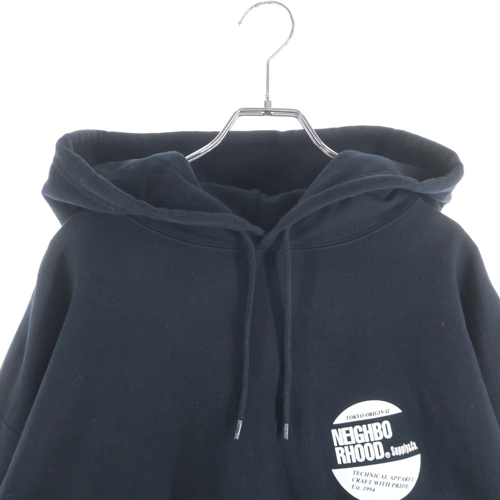 NEIGHBORHOOD(ネイバーフッド) 25SS CLASSIC SWEAT HOODIE LS 251FPNH-CSM02 ロゴプリント スウェットプルオーバーパーカー ブラック