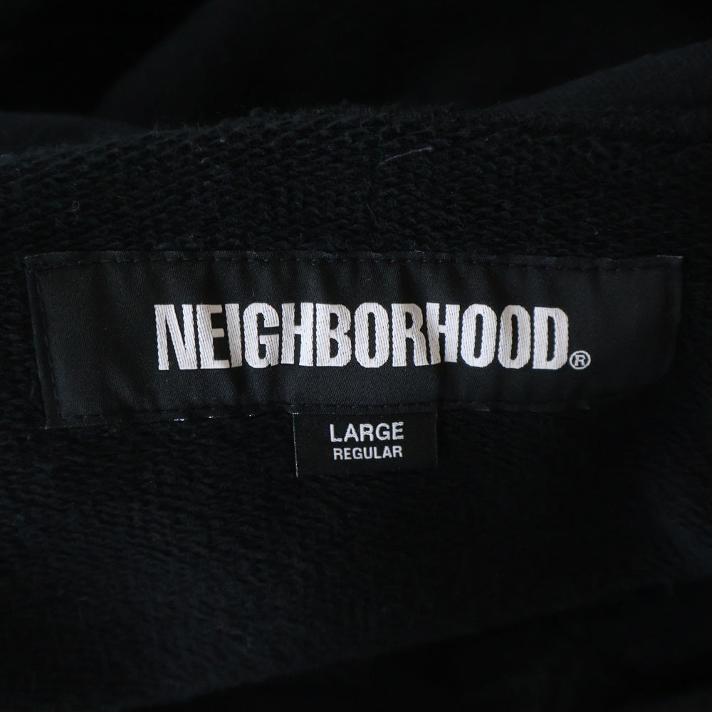 NEIGHBORHOOD(ネイバーフッド) 25SS CLASSIC SWEAT HOODIE LS 251FPNH-CSM02 ロゴプリント スウェットプルオーバーパーカー ブラック