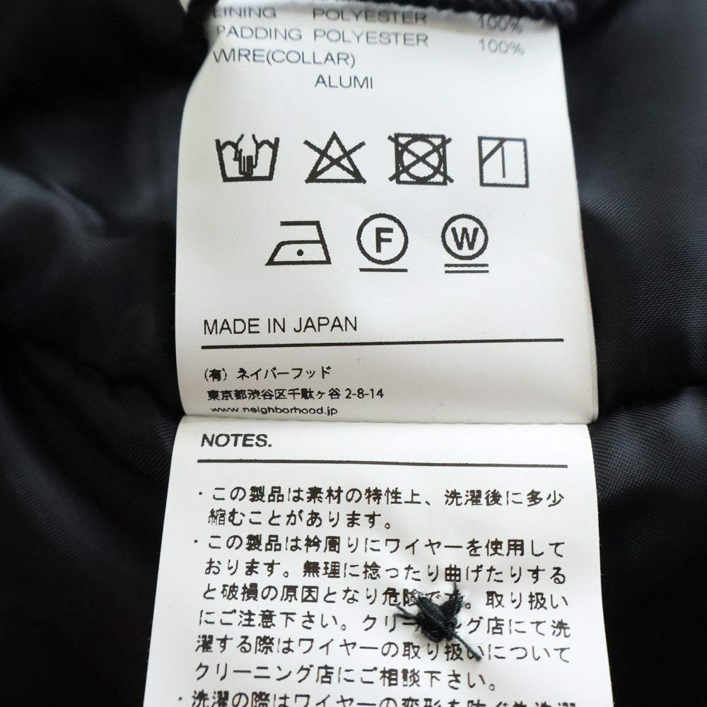 NEIGHBORHOOD(ネイバーフッド) 21AW THUNDERSTRUCK ER JKT 212YTNH-JKM04 中綿ジャケット アウター ブラック