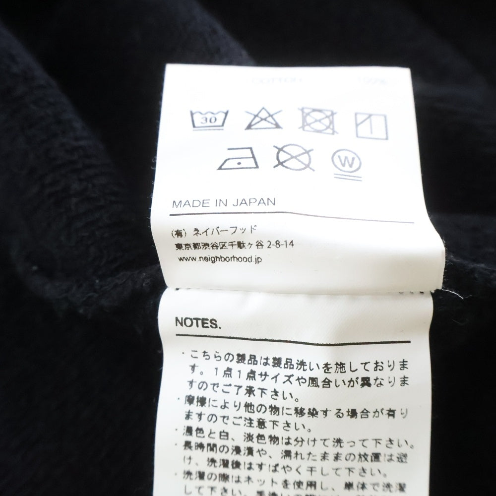 NEIGHBORHOOD(ネイバーフッド) 20SS DRY C-CREW LS 201FPNH-CSM04 ロゴ刺繍 クルーネックスウェットトレーナー ブラック