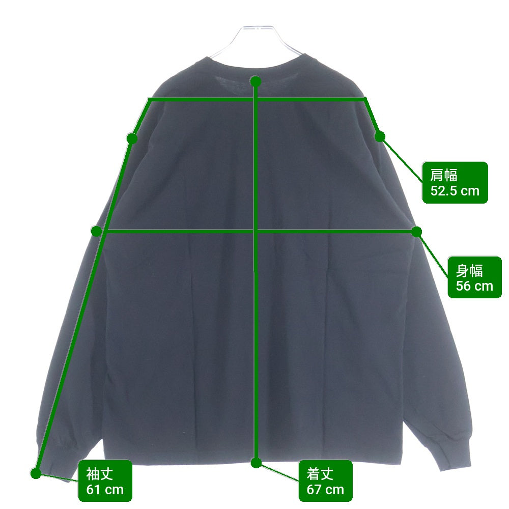 NEIGHBORHOOD(ネイバーフッド) 24SS ロゴプリント長袖Tシャツ ロングスリーブカットソー 241PCNH-LT07 ブラック