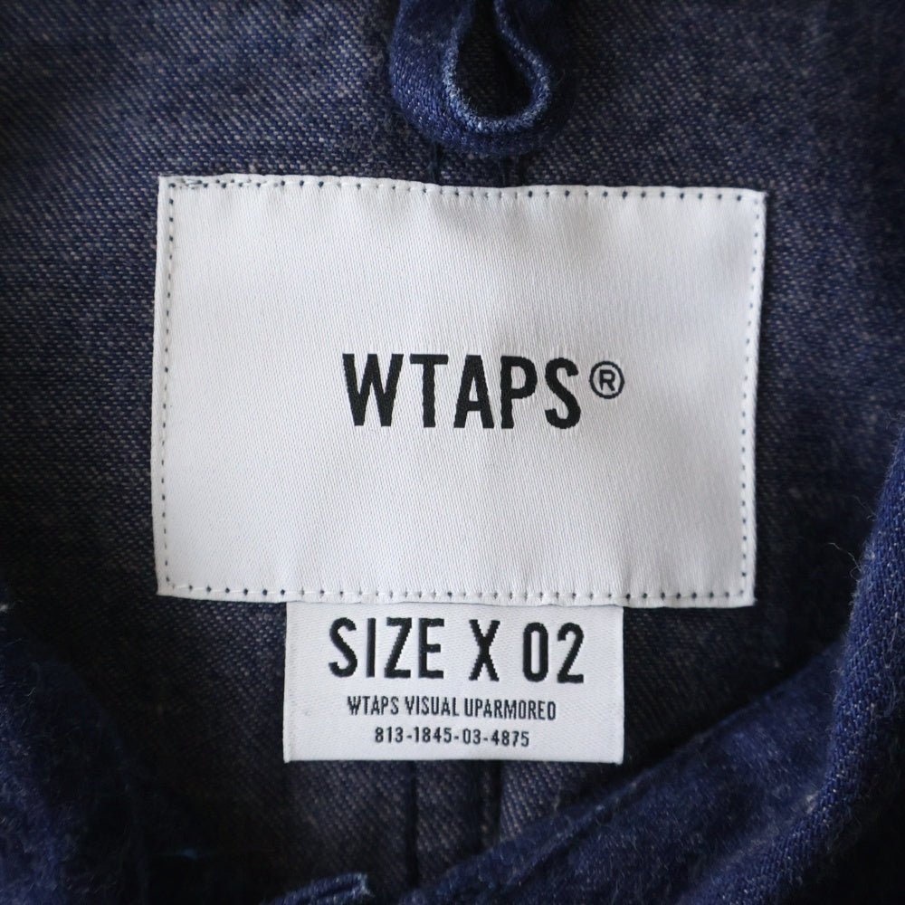 WTAPS(ダブルタップス) 17AW BUDS LS 03/SHIRT.COTTON.DENIM 172WVDT-SHM02 ロゴワッペン デニムシャツ インディゴ