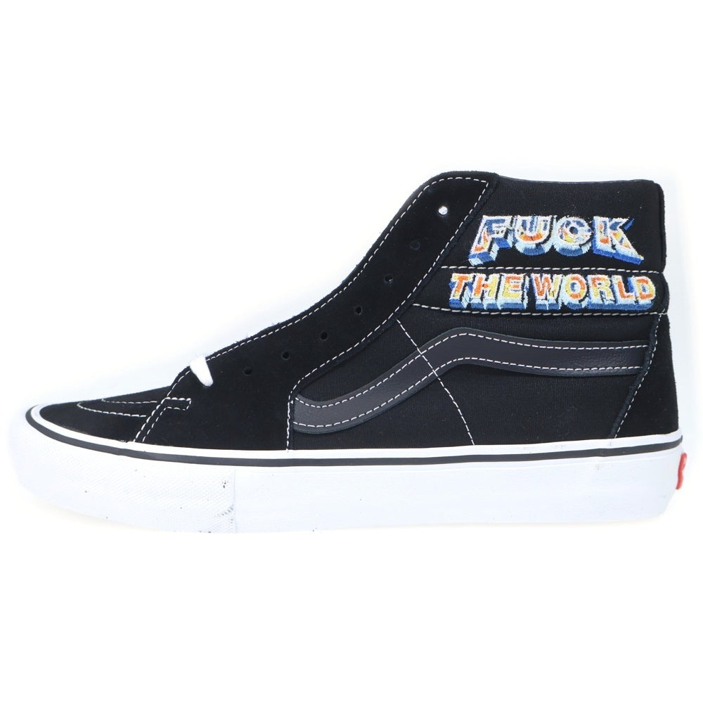SUPREME(シュプリーム) ×Vans Fuck The World SK8-HI PRO バンズ ファック ザ ワールド ハイカットスニーカー ブラック US9.5/27.5cm VN0A45JDSY1
