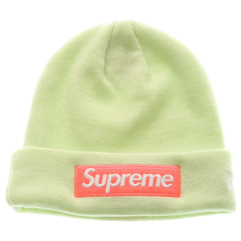 SUPREME(シュプリーム) 17AW ×NEW ERA Box Logo Beanie ニューエラ ボックスロゴビーニー 帽子 グリーン/ピンク G2905232017