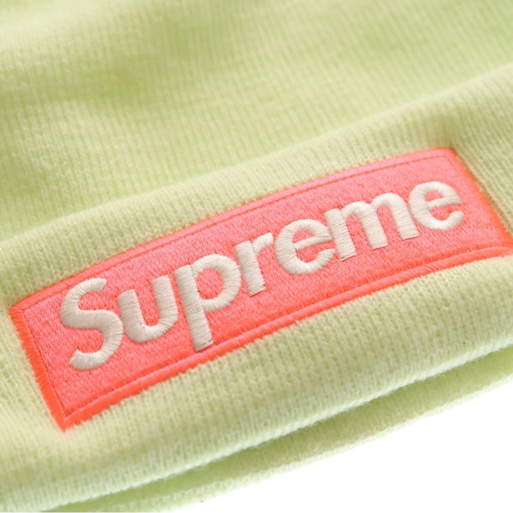 SUPREME(シュプリーム) 17AW ×NEW ERA Box Logo Beanie ニューエラ ボックスロゴビーニー 帽子 グリーン/ピンク G2905232017