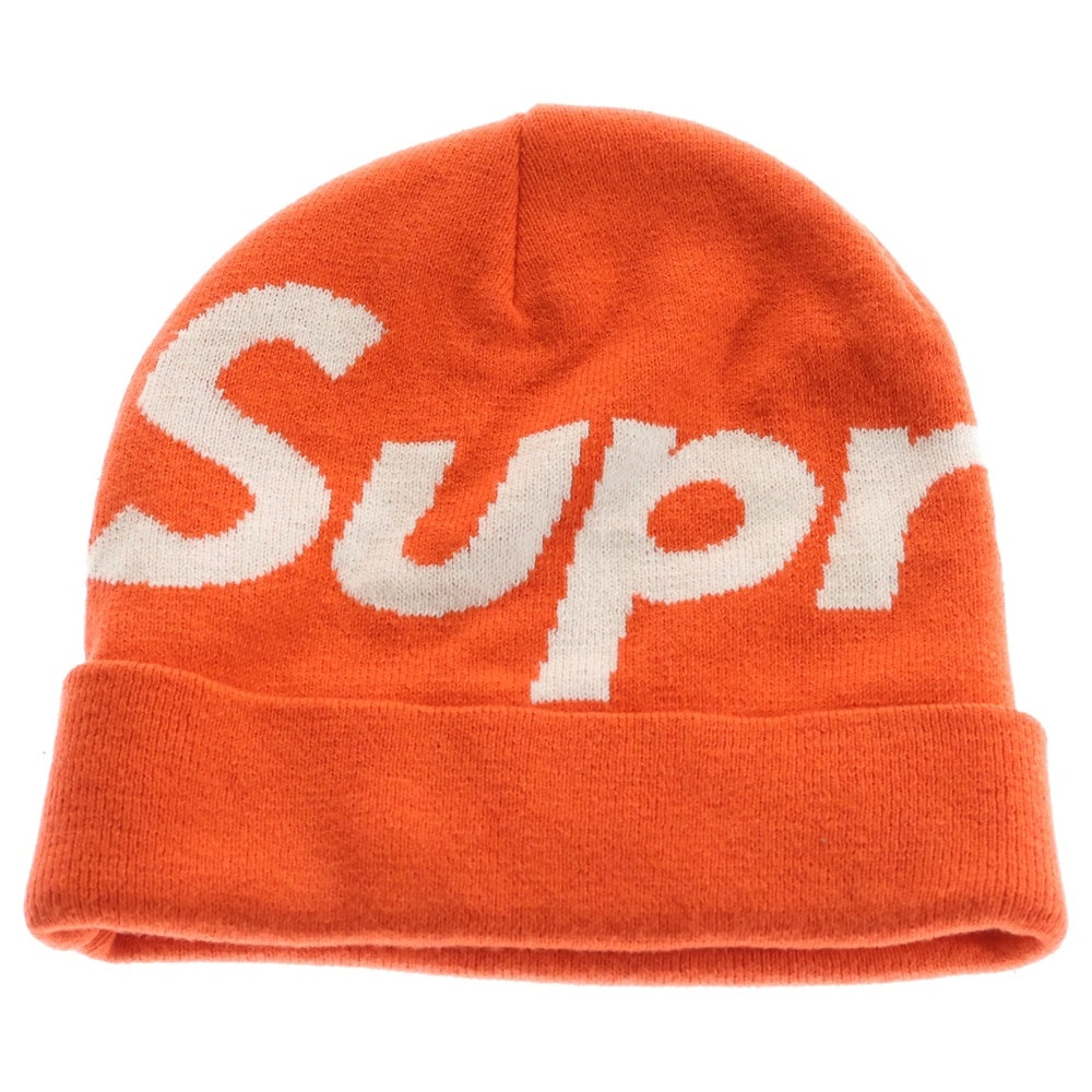 SUPREME(シュプリーム) 21AW Big Box Logo Beanie ビッグボックスロゴ ビーニー 帽子 オレンジ/ホワイト
