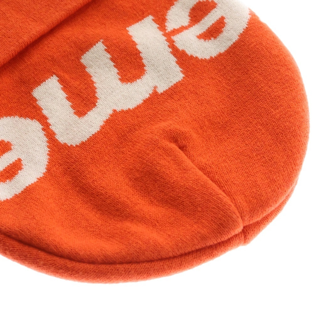 SUPREME(シュプリーム) 21AW Big Box Logo Beanie ビッグボックスロゴ ビーニー 帽子 オレンジ/ホワイト